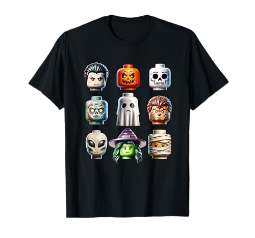 Halloween Building Bricks Costume Pumpkin Matching Family T-Shirt