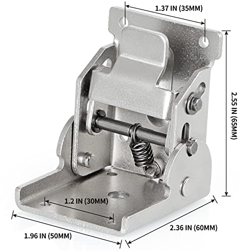 Singvon Folding Table Leg Bracket, Heavy Duty Self-Lock Hinge, Extension Support Shelf For Table Leg, Truck Tailgate, Kitchen Storage Rack, 330Lbs Per（Silver） #TOP1