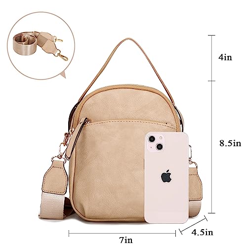 E Multi Pocket Casual Crossbody Bags for Women Lightweight Medium Crossbody Purse with Adjustable Strap3