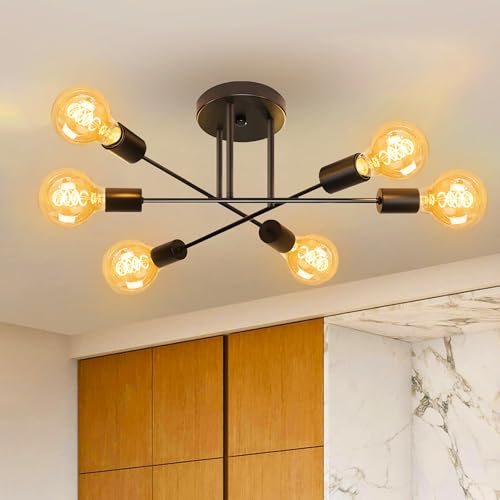 Luz de techo Sala de estar 6 brazos e27 para pasillo restaurante y hotel