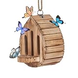 Garten-Schmetterlingshaus – Futterplatz für Schmetterlinge aus Holz, Nistplatz für natürliche Lebensräume, dekorativer Unterschlupf für Schmetterlinge, wetterfeste Insekten-Lebensräume | Schmetterling
