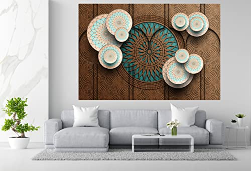 Image of Cabana Homes (48 inch x 36 inch) 3D Self Adhesive Wallpaper, Living Room, Bedroom, Sofa Background, Gypsum Board, Office