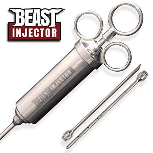 Grill BEAST - 304 Stainless Steel Meat Injector Kit with 2-oz Large Capacity