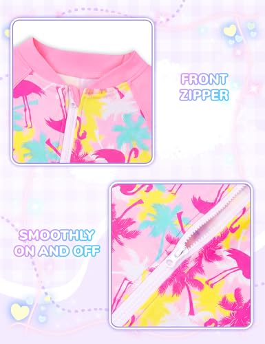 Image of Girls Swimsuit One Piece Ruffles Bathing Suit Kids' Swimwear Quick Dry Summer Beach for 2-14Y