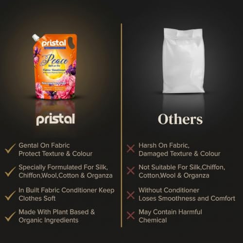 Image of Pristal Peace 1l Fabric Conditioner | 3D Long-Lasting Fragrance | Softens & Freshens Clothes | Reduces Wrinkles & Static | Eco friendly | Singapore Formulated