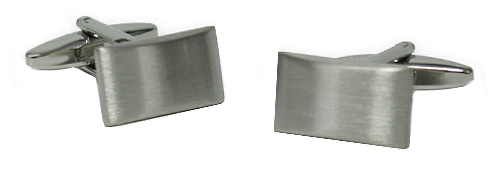 SET Manschettenknöpfe Krawattenklammer Krawattennadel schlicht elegant silbern matt plus Geschenkboxen