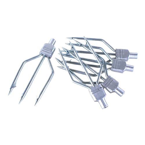 Soflo Spearfishing 6mm Threaded Trident Spear Tip - Rust Resistant - Precision Spearfishing Gear for Lionfish, Rockfish & Lobster - Fish Hunting Tool - Barbed Spearhead - Fishing Accessories