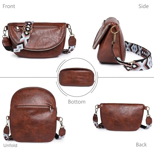 Image of Crossbody Bags For Women Trendy, Vegan Leather Hobo Handbag Shoulder Purse For Ladies with Adjustable Strap