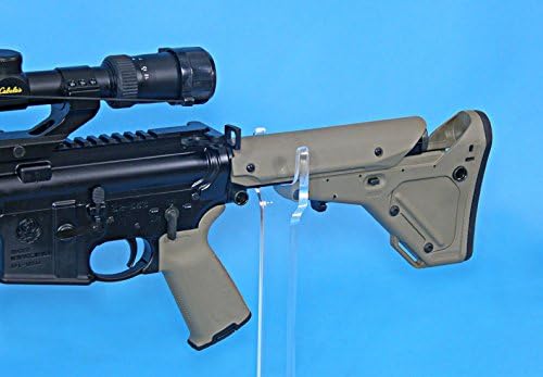 Miniatura 4 de Rifle, soporte de exhibición de pistola larga con parte superior ancha, para exhibiciones y espectáculos, acrílico transparente, se vende como