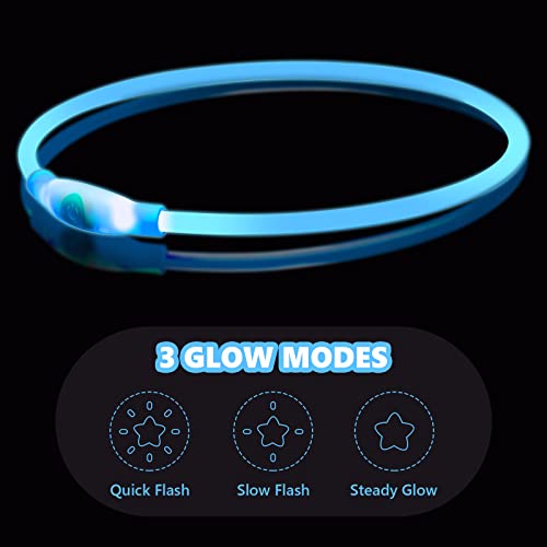 Light Up Dog Collar for The Dark Dog Collar Light with USB Rechargeable, Led Dog Collar - Image 2