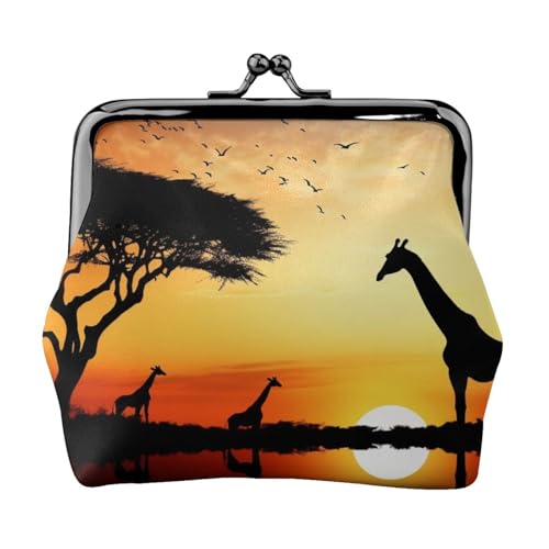 Porte-monnaie girafe pour les voitures et sorties citadines avec pochette de rangement