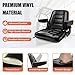 Universal Fold Down Forklift Seat with Adjustable Angle Back,Armrest,Micro Switch and Slide for Tractor,Excavator Skid Loader Backhoe Dozer Telehandler ZTR’s