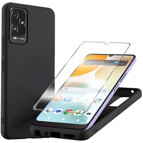 YJROP for BLU View 5 Pro Case with Tempered Glass Screen Protector Slim Full-Body Silicone Bumpers Anti-Scratch Shockproof Protective phone Case Cover for BLU View 5 Pro(black) Cover