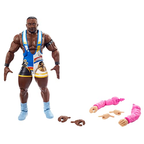 â€‹WWE Big E Royal Rumble Elite Collection Action Figure with Accessory & Jimmy Hart Build-A-Figure Parts, 6-inch Posable Collectible Gift for WWE Fans Ages 8+, HDD89