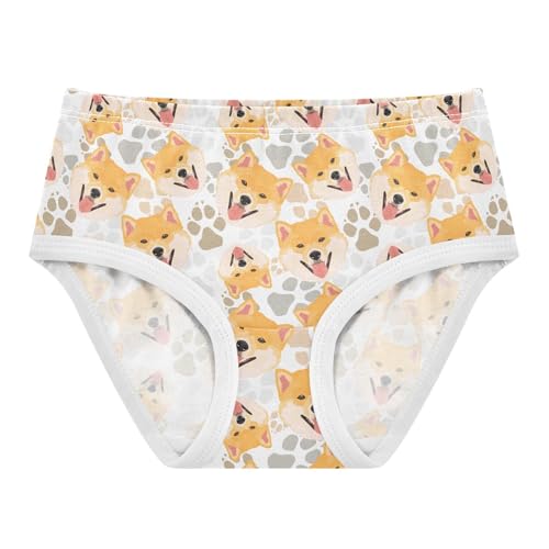 Girls' Underwear Shiba Inu Dog Cotton Stretch Comfort Toddler Panties