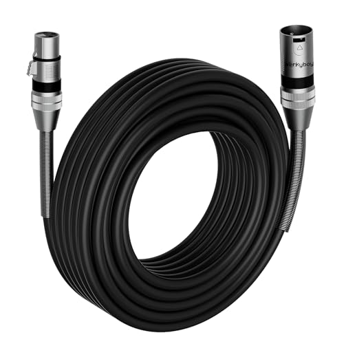 Werkybay 3-Pin DMX Kabel 5m(1 Stück) XLR Stecker auf Buchse Stage Light kabel SR-Struktur 110 Ohm DMX-Signal-kabel für Bühnenscheinwerfer Mikrofon Lichtsteuerung Moving Heads und LED-PAR usw.