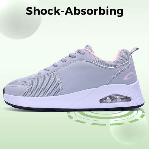 Image of IIV Women Wide Toe Box Walking Shoes Arch Support Running Tennis Sneakers Plantar Fasciitis Shoes
