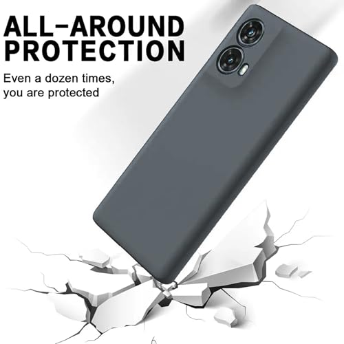 Image of FIRST MART Matte Silicone Back Cover for Motorola G85 - Grey