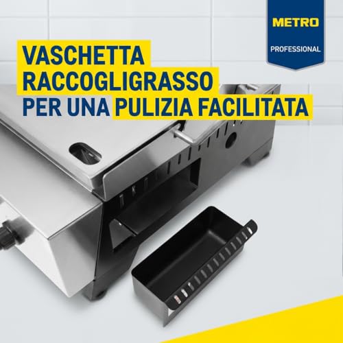 Metro Professional Barbecue A Gas Tornada Con 3 Bruciatori, Piastra In Acciaio Inox 61.5 × 32 Cm, 7.5 Kw, Argento - 4