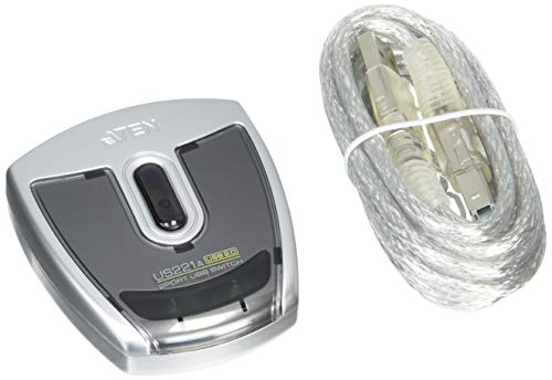 Aten US221A Enable 2 Computers - Switch KVM, plateado