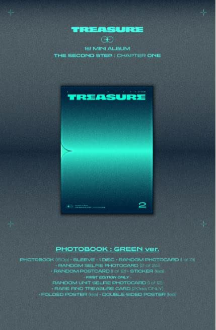 Miniatura 7 de TREASURE The Second Step  Chapter One 1st Mini Album PhotoBook Version A-Blue Cover 150p PhotoBook+2p Selfie PhotoCard+1p PostCard+1p