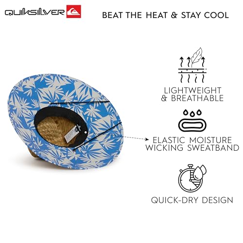 Image of Quiksilver Men's Wide Brim Outdoor Lifeguard Straw Sun Hat
