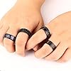 JeweBella 9PCS Bague Hommes Acier Inoxydable Noir Tournante Chaîne Bague Vintage Gothique Anneaux Bague Viking Dragon Celtique Bleu Mariage Promise Bande Anneau Taille 54-70 #5