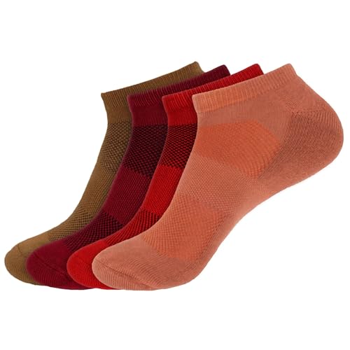 Image of BambooMN Men and Women's Rayon from Bamboo Low Cut Ankle Socks for Sports, Work and Everyday Wear - 4 Pairs - Unisex Sizing