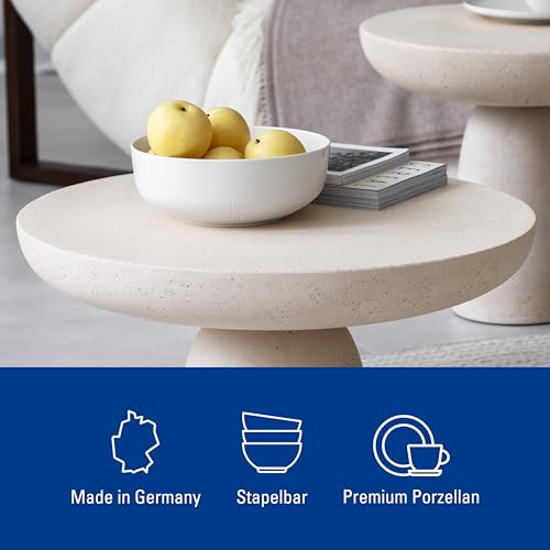 Villeroy & Boch - Insalatiera Afina in porcellana premium, grande bol per servire, Made in Germany, lavabile in lavastoviglie e adatto al microonde, impilabile, bianco - immagine 4