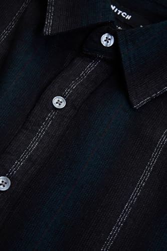 Image of SNITCH Men Casual Shirt | Regular Fit Full Sleeve Point Collar Striped Pattern | 100% Breathable Cotton Fabric for Smart Casual