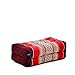 LEEWADEE Bloque de Yoga pequeño – Cojín Alargado para Pilates y meditación, cojín para el Suelo Hecho de kapok Natural, 35 x 18 x 12 cm, Rojo