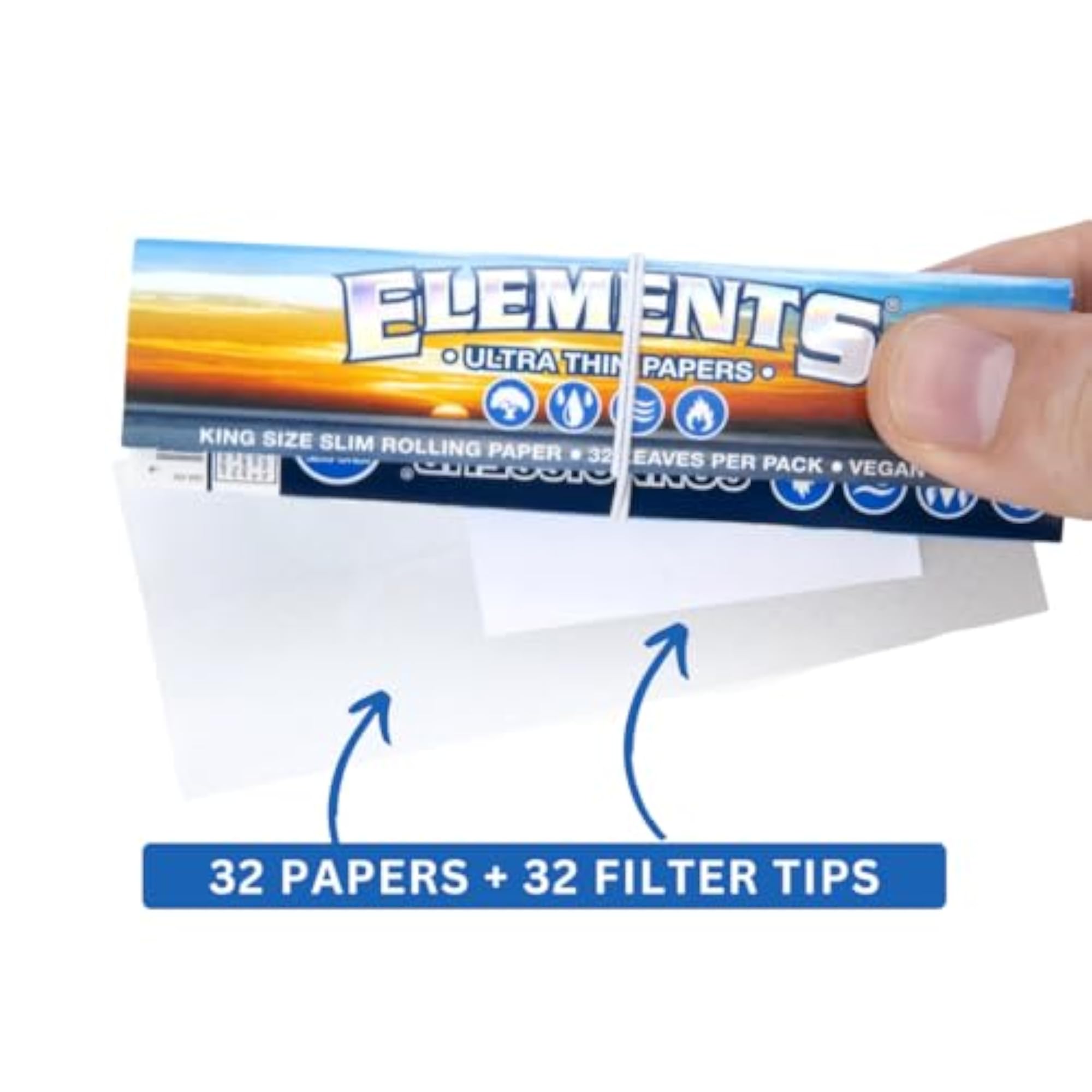 Elements Connoisseurs Rolling Paper with Tips