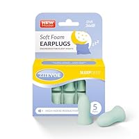 ZIIEVOE Ear Plugs for Sleep- Patented 5-Layer Sound-Absorbing Structure + 36dB Super Sound-Isolating Particles,Slow Rebound and 0 Pressure,Specially Designed for Side Sleeping (Blue, One Size)