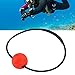 equlup Diving Cylinder Knocker Ball, High Elasticity Diving Scuba Tank Cylinder Banger Knocker Ball Lightweight Underwater Signal Device for Divers Noise Maker (Black Strap + Orange Ball)