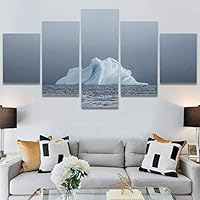 SIGNWIN 5 Panel Canvas Wall Art Modern Art Expressive Hot Air Balloon Minimalist Multicolor Photography Transportation for Home Decorations Ready to Hang - 60