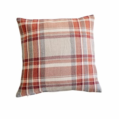 Loberon Kissenhülle Tartan, Charmantes Tartan-Muster, Rustikales...