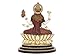 PLEASANTINO - 4 Inch Goddess Lakshmi Wood Carved Statue in Exotic Hard Woods - Multi Layered Hand Made Wooden Goddess Lakshmi Idol for Car Dashboard, Home, Office, and Travel