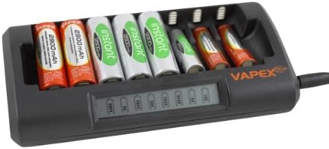 Fast 8 Battery Smart Charger for 1-8 AA or AAA Ni-MH with LCD Charge Display