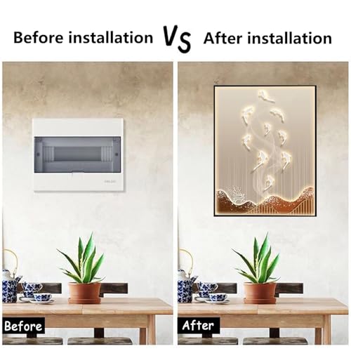Boîtier de compteur moderne caché par une peinture décorative murale - 3