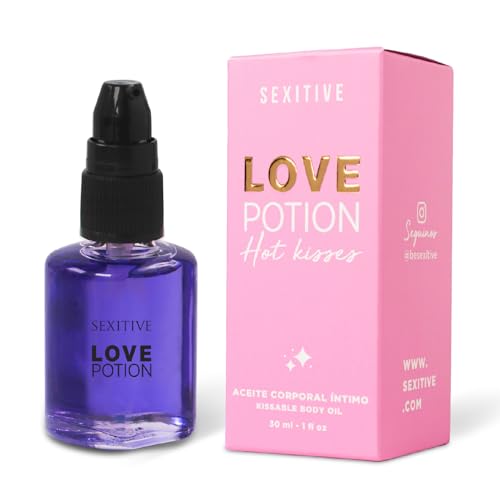 Aceite erótico besable afrodisíaco. Para besos íntimos estimulantes. Sabor a Frutos Rojos, para que te besen donde tu quieras. Efecto Calor. LOVE POTION Berries - 30 ml