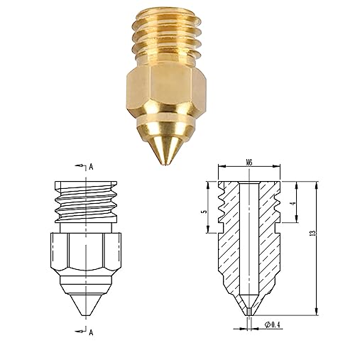 Creality Lot de 20 buses en laiton pour imprimante 3D Ender 3 S1, 8 pièces 0,4 mm et 3 pièces de 0,2 mm, 0,6 mm, 0,8 mm, 1,0 mm pour Ender 3/Pro/V2/Max/Neo, Ender5/Pro/Plus, Ender 6 2 Creality Lot de 20 buses en laiton pour imprimante 3D Ender 3 S1, 8 pièces 0,4 mm et 3 pièces de 0,2 mm, 0,6 mm, 0,8 mm, 1,0 mm pour Ender 3/Pro/V2/Max/Neo, Ender5/Pro/Plus, Ender 6 – Image 3