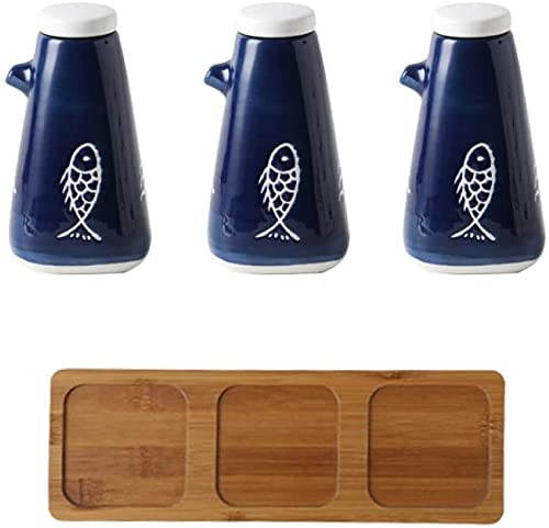 Houseware Oil and Vinegar Dispenser Bottle Stylish Ceramic O...
