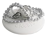 LDR 501 4200 Rubber Basin Stopper With Chain - Fits 1-Inch -1-3/8-Inch Drain Openings
