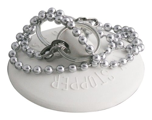 LDR 501 4200 Rubber Basin Stopper With Chain - Fits 1-Inch -1-3/8-Inch Drain Openings