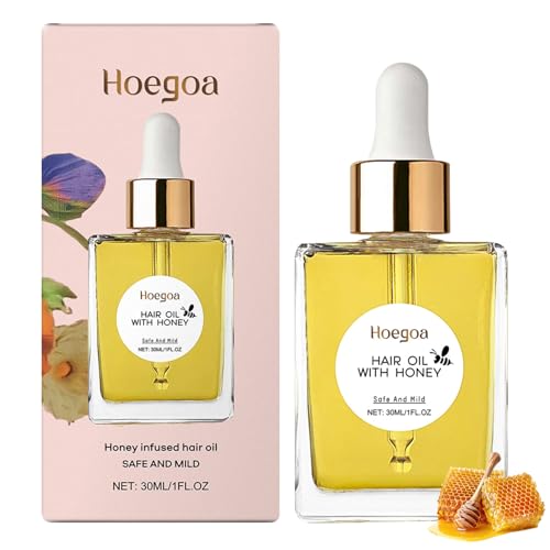 Aceite Pelo,30ml Honey Infused Hair Oil,Hidrata y Nutre Profundamente el Cabello,Suaviza las Puntas Abiertas y Previene el Encrespamiento,Aceite para el Cabello Seco y Dañado