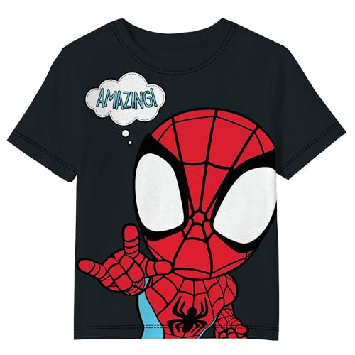 Spider-Man Toddler Boys Spidey Graphic T Shirt, Black, 4T
