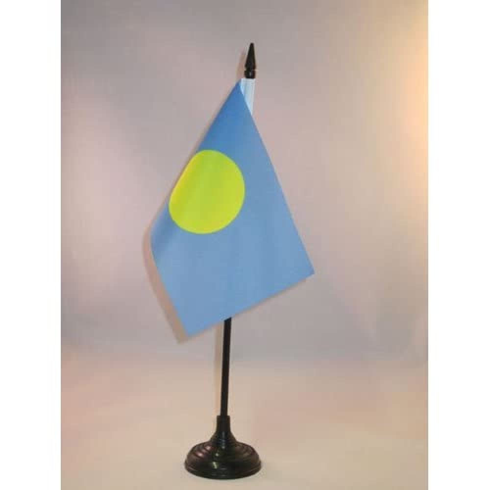 AZ FLAG, Palau Table Flag 4'' x 6'', Palauan Office Mini Banner 100% Polyester 15 x 10 cm - Image 2