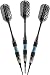 Viper by GLD Products Bobcat Adjustable Weight Soft Tip Darts with Storage/Travel Case: Black Coated Brass, Blue Rings, 16-19 Grams
