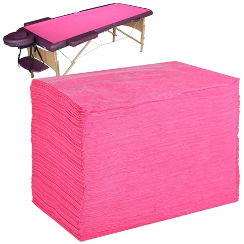 CACAZI Lenzuola usa e getta, confezione da 100 fogli usa e getta per massaggi spa, in tessuto non tessuto, per saloni di bellezza, spa, massaggi, hotel, estetista, 180 x 80 cm