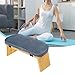 kowaku Meditation Bench, Kneeling Stool Chair with Soft Cushion for Extended Practice Folding Wood Prayer Bench, Prayer Stool, Gray Blue